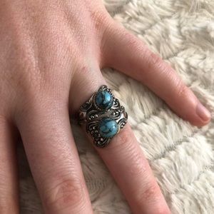 vintage turquoise twist ring
